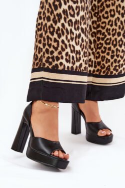 Moteriškos basutės ant platformos ir kulno, ekologiškos odos, baltos, Lomman