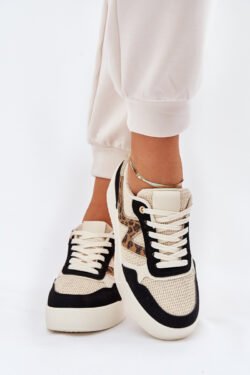 Moteriški sportiniai bateliai ant platformos Panther Black Lorori