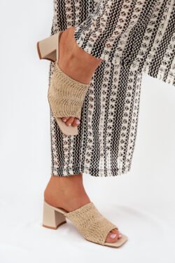 Moteriškos basutės su pynimu, smėlio spalvos Ciariloria