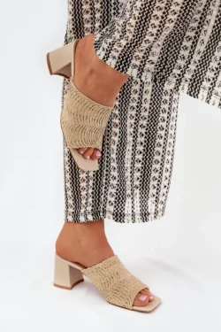 Moteriškos basutės su pynimu, smėlio spalvos Ciariloria