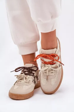 Moteriški kedai su dvigubu raišteliu, leopardo rašto, smėlio spalvos Ollabes