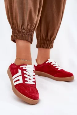 Sportiniai bateliai Verstos odos Raudoni Vinceza 79517