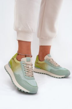 Odinė sportinė avalynė su tinkleliu moterims Vinceza 66775, žalia