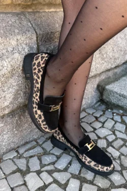 Vinceza 66791 Suediniai moteriški mokasinai Panther Black