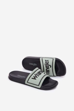 Vyriškos šlepetės WRANGLER AVERELL SLIDER MEN LOW 20251042.52D Šviesiai žalios
