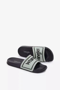 Vyriškos šlepetės WRANGLER AVERELL SLIDER MEN LOW 20251042.52D Šviesiai žalios