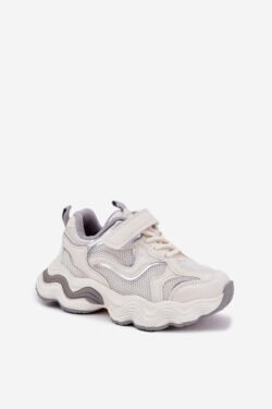 Balti sportiniai bateliai su storu padu „White Lianees“