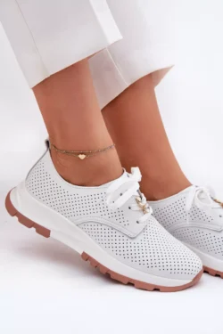 Odinės moteriškos brogues su "Clip" ARTIKER 54C1810 White