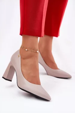 Batai per dideli? Kaip sumažinti batus 3 patarimai 11 Elegantiški aukštakulniai su blokiniu kulnu Vinceza 62221 Pilkos spalvos