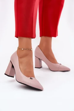 Pagrindinis-4 18 Elegantiški rožiniai Vinceza bateliai ant kulno 62224
