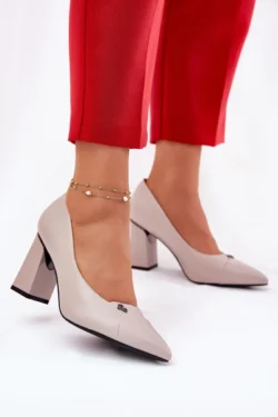 Elegantiški VINCEZA aukštakulniai ant kulno 62224 pilki
