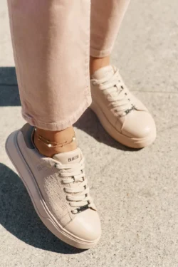 Moteriški "Big Star" sportbačiai, pagaminti iš eko odos RR274259, smėlio spalvos