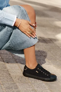 Moteriški audinio sportbačiai Big Star RR274765 Juodi