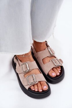 Samskinės moteriškos basutės su sagtimis Big Star RR274663 Šviesiai Rožinės