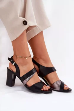 Moterims skirti aukštakulniai sandalai Sergio Leone SK866 Black