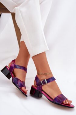Moteriški odiniai sandalai su kulnais Maciejka 06551-15 Fuksija