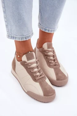 Moteriški odiniai sportiniai bateliai smėlio spalvos Laura Messi 2935