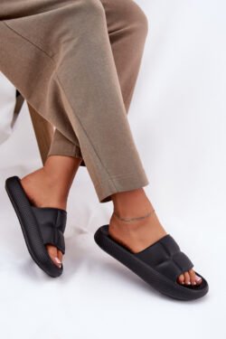 Moterims skirti "LEE MAYA SLIDER WOMEN LOW 50251016 Black" putplasčio šlepetės