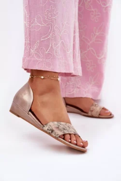 Odiniai sandalai Maciejka 01971-71 Auksas