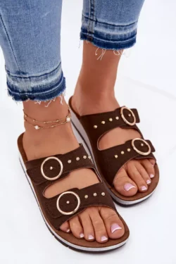 Patogios moteriškos šlepetės Inblu CP000054 ruda