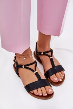 Moteriški basutės su dirželiais S.Barski KV51-120 Black