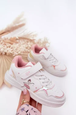 Mergaitės sportiniai bateliai "Ballerina" balti Ulinasse