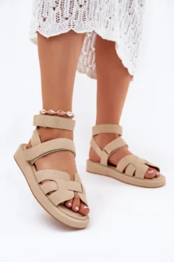 Moterims basutės su lipukais Smėlio spalvos Uvissa