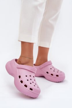 Moteriškos putplasčio šlepetės ant masyvaus pado Big Star RR274A120 Pink