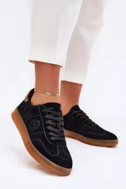 Suediniai moteriški „Big Star“ sportbačiai RR274851 HI-POLY SYSTEM juodi