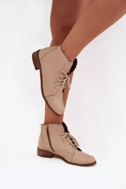 Odainiai aulinukai su plokščiu kulnu, smėlio spalvos, Zazoo 2964