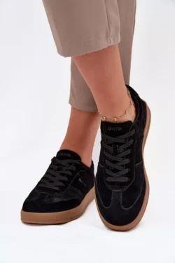 Moteriški zomšiniai Sneakeriai Big Star SS274673 HI-POLY SYSTEM Juodi