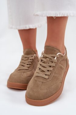Moteriški zomšiniai batai Big Star SS274675 HI-POLY SYSTEM Smėlio spalvos