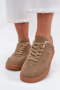Moteriški zomšiniai batai Big Star SS274675 HI-POLY SYSTEM Smėlio spalvos