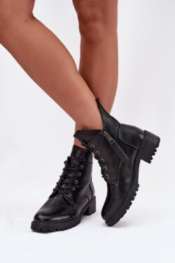 Vinceza 58609 Moteriški juodi aulinukai su bloku ir pašiltinimu