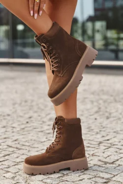 Moteriški zomšiniai "workery" su raišteliais Big Star SS274792 rudi