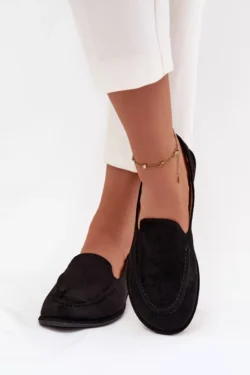 Moteriški ekologiško zomšo juodi "Miryelle" mokasinai