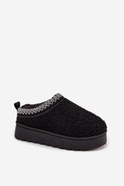 Vaikų ir jaunimo sniego batai su avikailiu, juodi, Selathiel