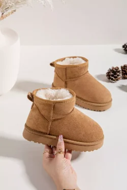 Vaikiški ir paauglių sniegbačiai su kailiuku Mireya Camel