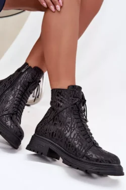 Odiniai moteriški darbo batai su pašiltinimu ir užtrauktuku ARTIKER 57C2257 juodi