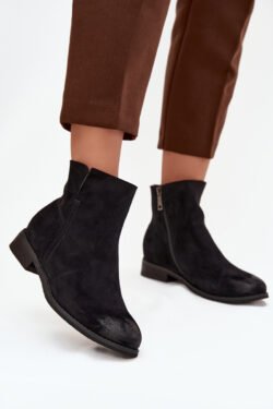 Moteriški aulinukai ant plokščio kulno Vinceza 39961 juodi