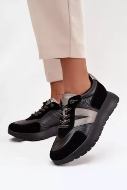 Moteriški kedai ant platformos Vinceza 58561 juodi