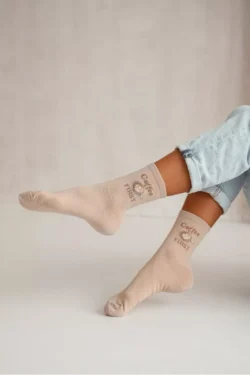 Moteriškos kojinės Coffee FIRST Beige