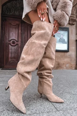 Moteriški bevaržtiniai aukštakulniai batai "Ysolienne", smėlio spalvos