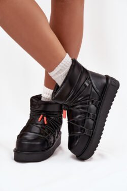 Moteriški sniego batai ant platformos DFranklin DFSH370020 Juodi