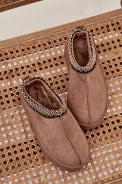 Vaiku ir jaunimo sniego batai su siuvinėjimu ant platformos Khaki Jolisse