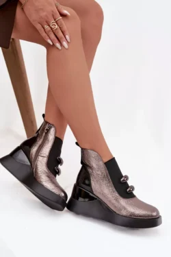 Moteriški platforminiai batai D&A; MR52-106 Metaliniai