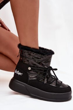 Moteriški sniego batai ant platformos Lee Cooper LCJ 25 03 3814 Juodi
