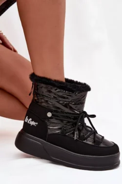 Moteriški sniego batai ant platformos Lee Cooper LCJ 25 03 3814 Juodi