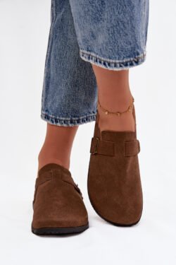 Moteriškos šlepetės ir platforminės basutės su sagtimi Selio