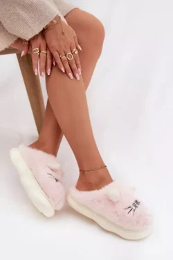 Mielinės moteriškos šlepetės "Smile Pink" Lexira